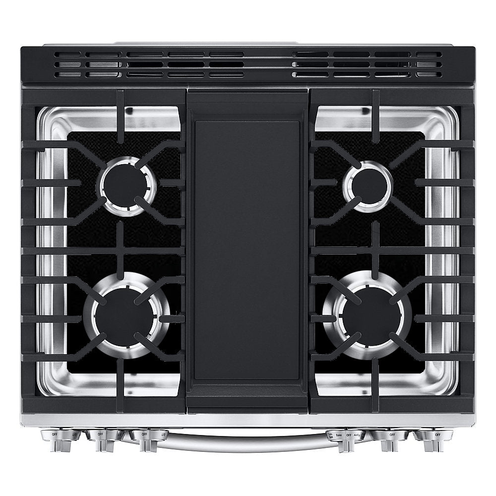 LG Gas Range Liner — Custom-Cut PTFE Stove Top Protector (Black)