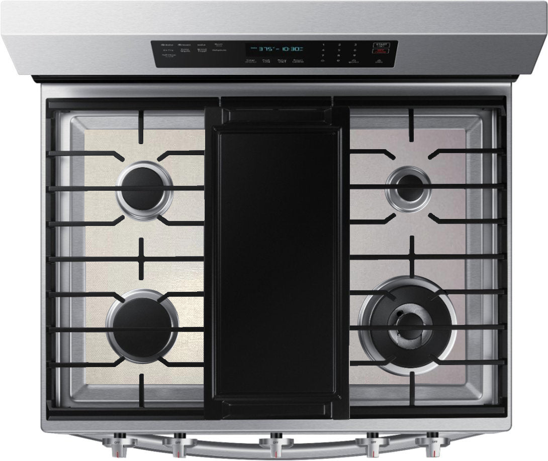 FireFly Home custom-cut silver PTFE gas range liner for Samsung ranges