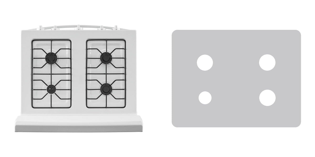 Amana AGR4203MNW / AGR4203MNB / AGR4203MNS gas range liner - custom cut (silver)