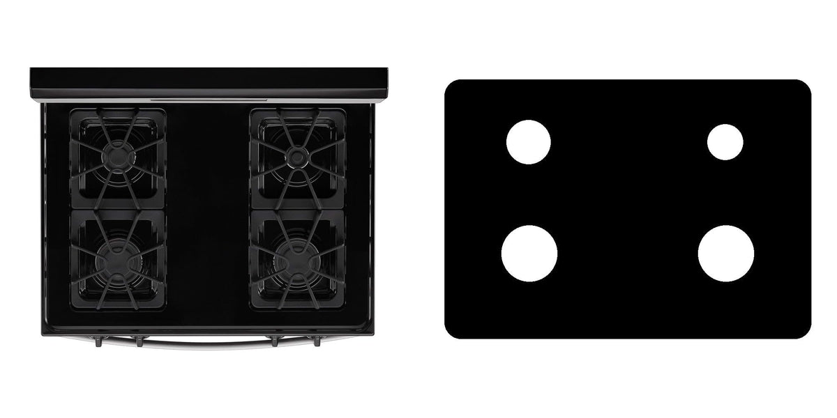 Amana AGR6603SMS / AGR6603SMB / AGR6603SMW gas range liner - custom cut (black)