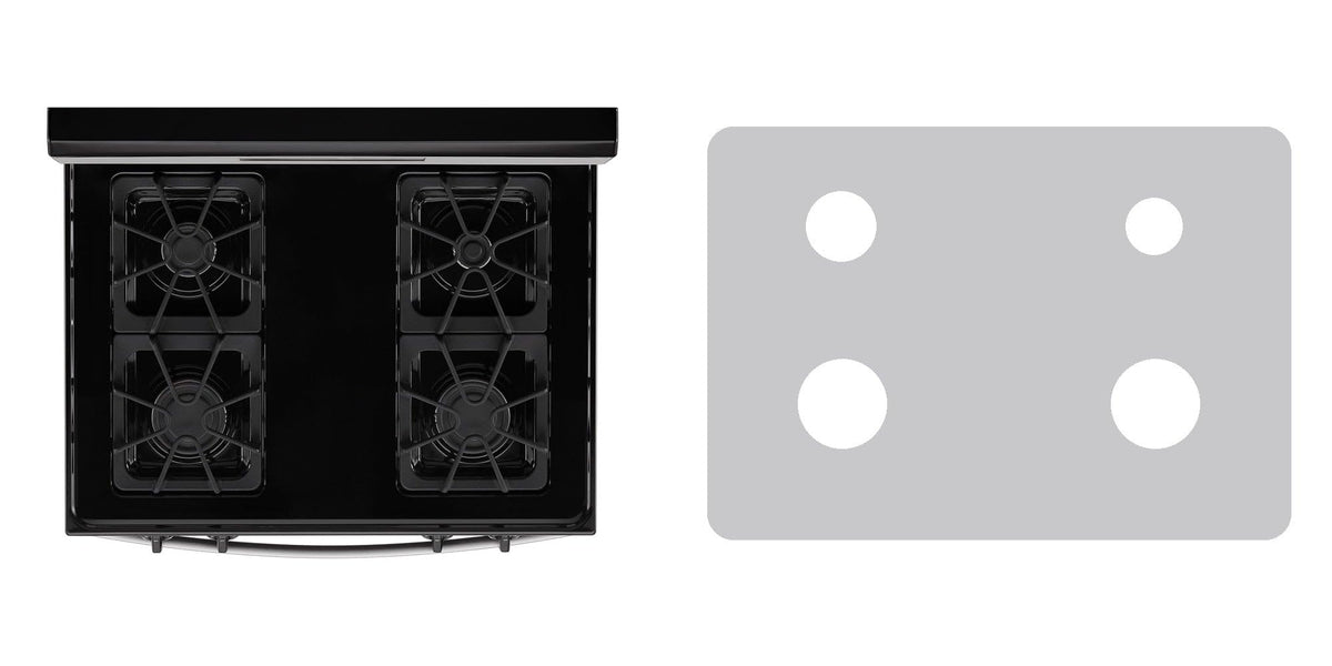 Amana AGR6603SMS / AGR6603SMB / AGR6603SMW gas range liner - custom cut (silver)