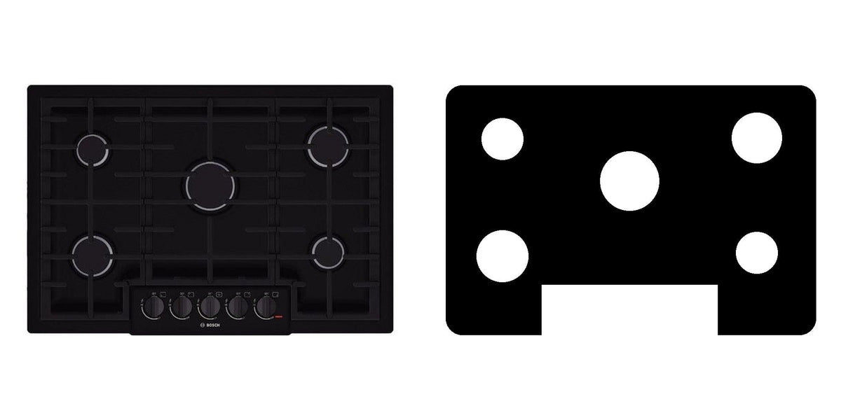 Bosch NGM8065UC gas cooktop liner - custom cut (black)