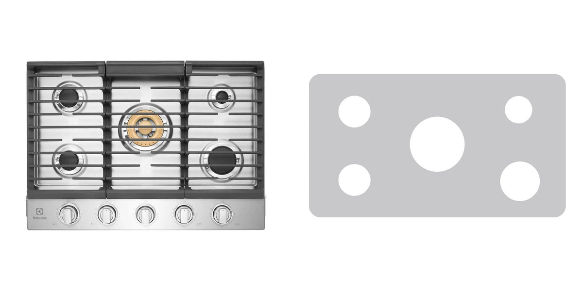 Electrolux ECCG3068AS gas cooktop liner - custom cut (silver)