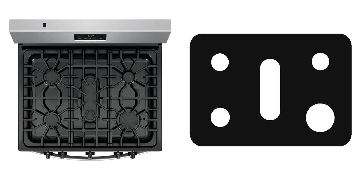 Frigidaire FCRG3052BS / FCRG3052BSG / FCRG3052BSK / FCRG3052BB gas range liner - custom cut (black)