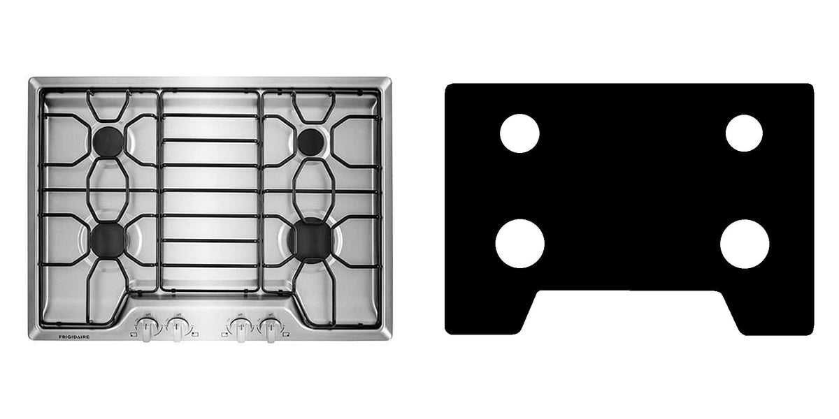 Frigidaire FFGC3010QS / FFGC3010QB / FFGC3010QW gas cooktop liner - custom cut (black)