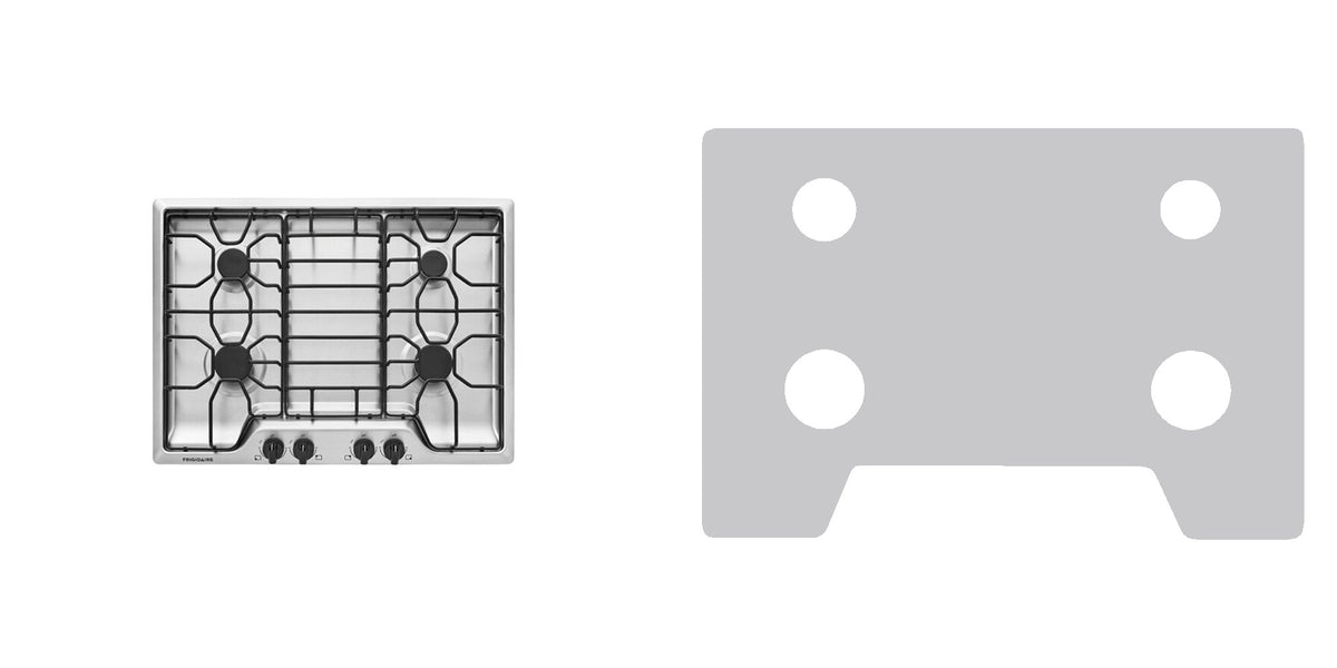 Frigidaire FFGC3012TS gas cooktop liner - custom cut (silver)