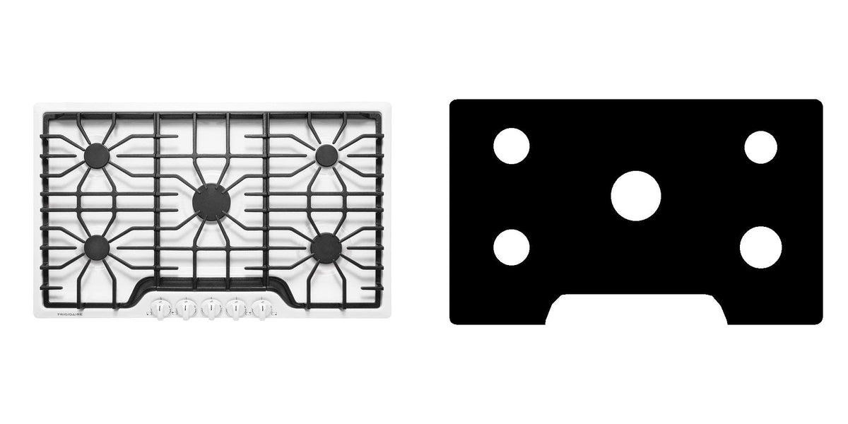 Frigidaire FFGC3626SS / FFGC3626SB / FFGC3626SW gas cooktop liner - custom cut (black)