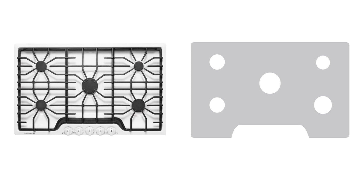 Frigidaire FFGC3626SS / FFGC3626SB / FFGC3626SW gas cooktop liner - custom cut (silver)