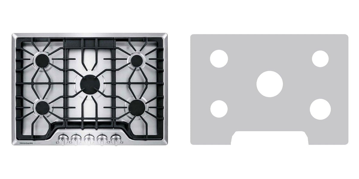 Frigidaire FGGC3047QS / FGGC3047QB / FGGC3047QW gas cooktop liner - custom cut (silver)