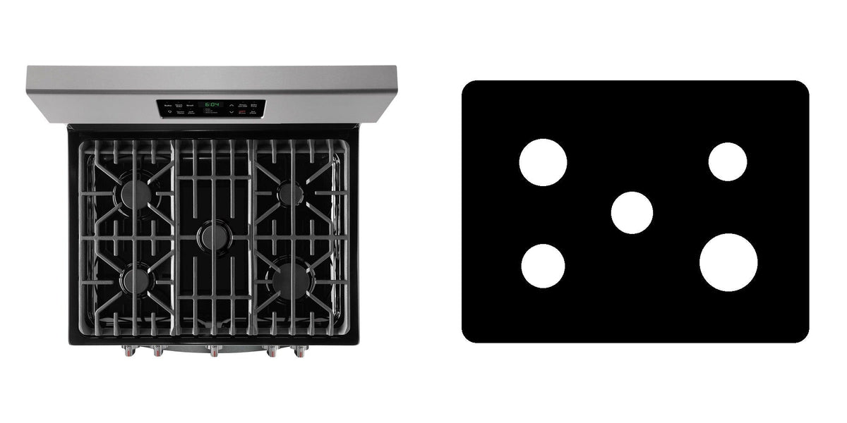 Frigidaire FGGF3036TF / FGGF3036TB / FGGF3036TW / FGGF3036TD gas range liner - custom cut (black)