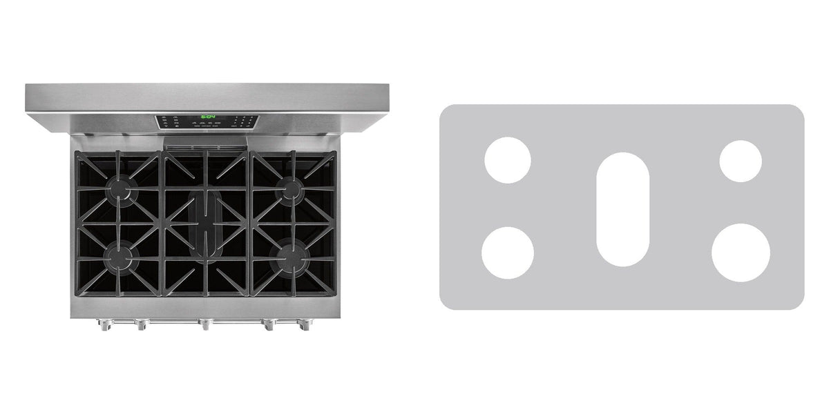 Frigidaire FGGF3685TS gas range liner - custom cut (silver)