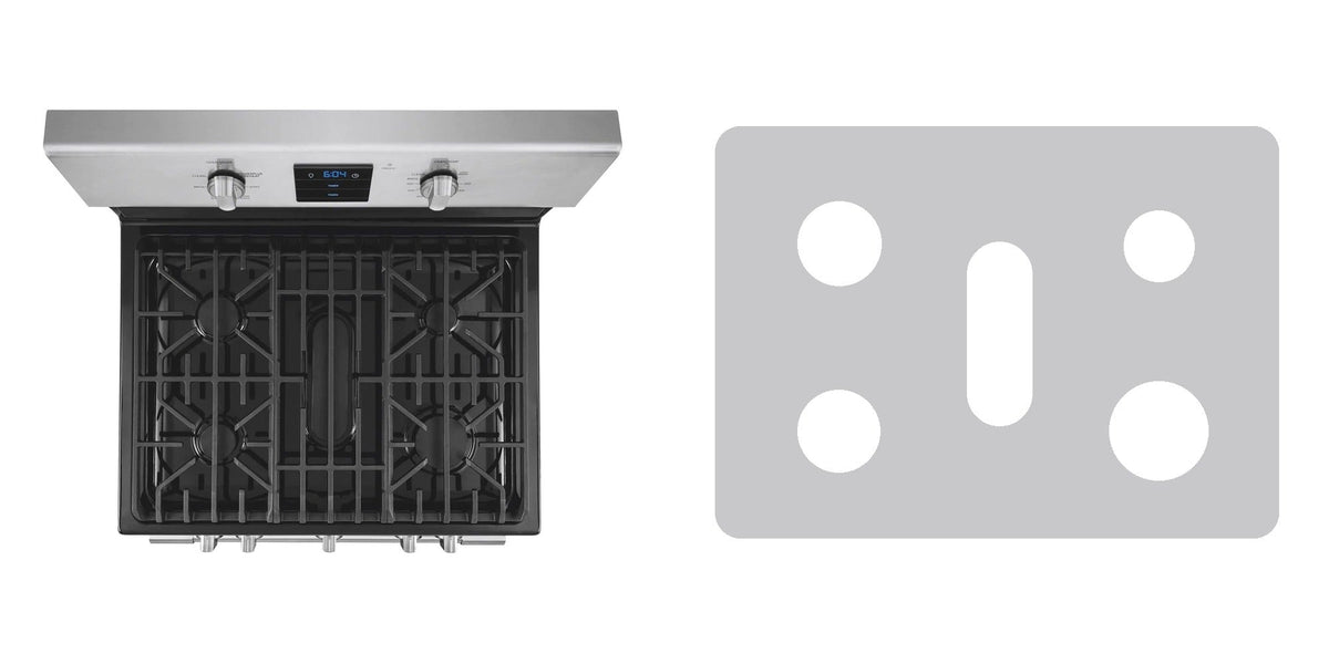 Frigidaire FPGF3077QF gas range liner - custom cut (silver)