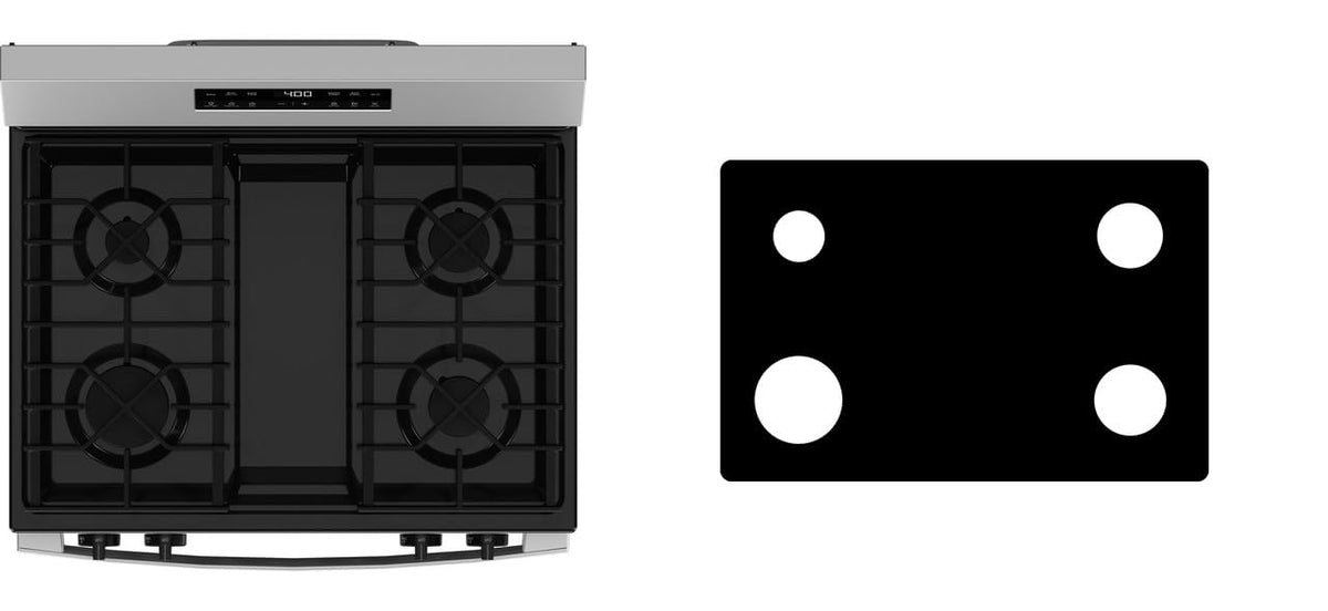 Frigidaire GGF400PVWW / GGF400PV1SS / GGF400PV1WW / GGF400PV1BB gas range liner - custom cut (black)
