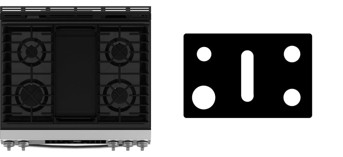 Frigidaire GGS500PVSS / GGF500PVWW / GGS500SVSS / GGS500SV2SS gas range liner - custom cut (black)