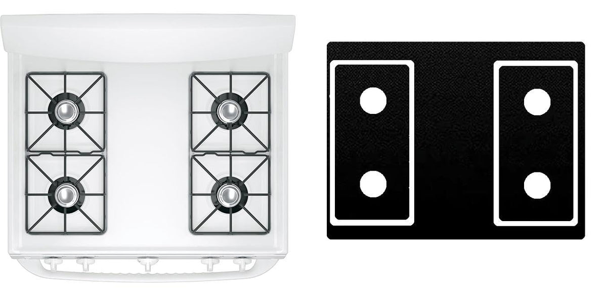 GE XGB635DEK1BB / XGB635DEK1WW / XGB635DEK2BB / XGB635DEK2WW gas range liner - custom cut (black)