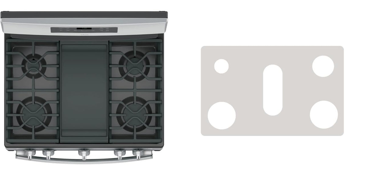 GE JGB720SEJSS / JGB720SEJ3SS / JGB720EEJES / JGB720FEJDS gas range liner - custom cut (silver)