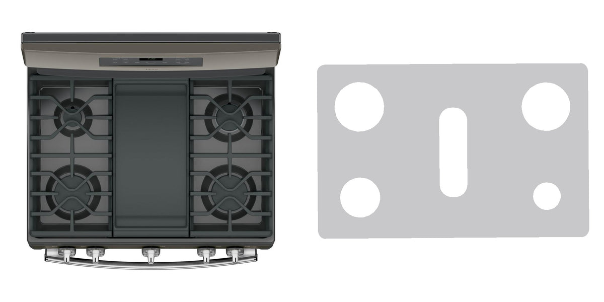 GE JGB720SEJSS / JGB720SEJ3SS / JGB720EEJES / JGB720FEJDS gas range liner - custom cut (silver)