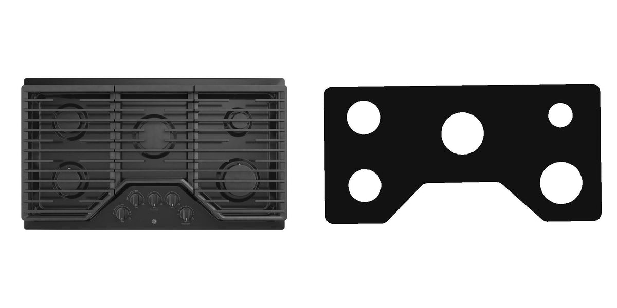 GE JGP5036DLBB / JGP5036SLSS gas liner - custom cut (black)