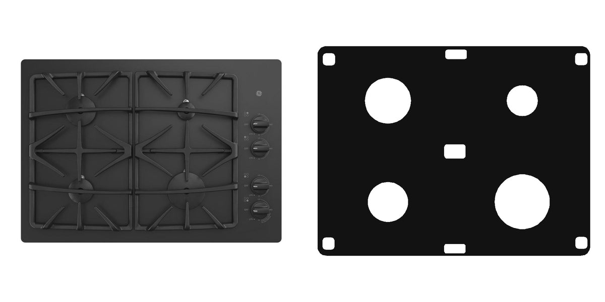 GE JGP5530DLBB / JGP5530SLSS gas liner - custom cut (black)