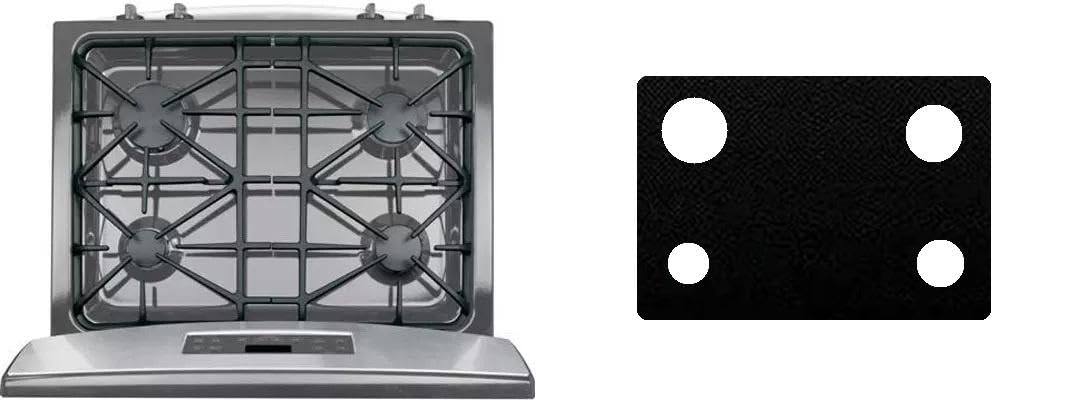 GE JGS650SEF1SS / JGS650SEF2SS / JGS650SEF3SS / JGS650SEF4SS gas range liner - custom cut (black)