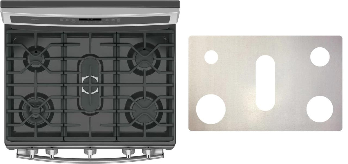 GE PGB940SEJSS / P2B940SEJSS / P2B940SEHSS / P2B940SEFSS gas range liner - custom cut (silver)
