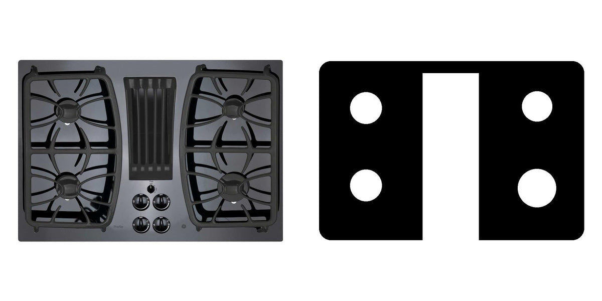 GE PGP9830DRBB gas cooktop liner - custom cut (black)