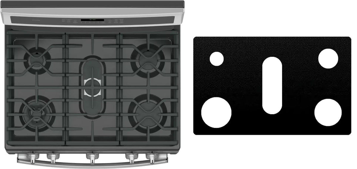 GE PGS920SEFSS / PGB920DEFWW / PGB920SEFSS / PGB920DEFBB gas liner - custom cut (black)