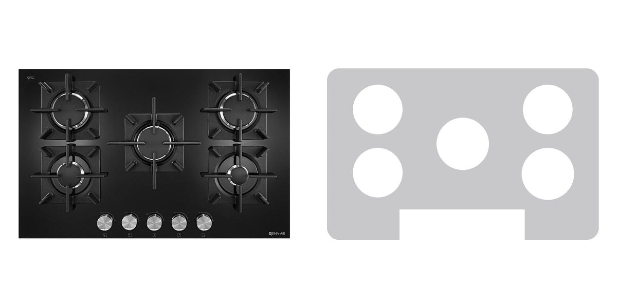 JennAir JGC2530EB gas cooktop liner - custom cut (silver)