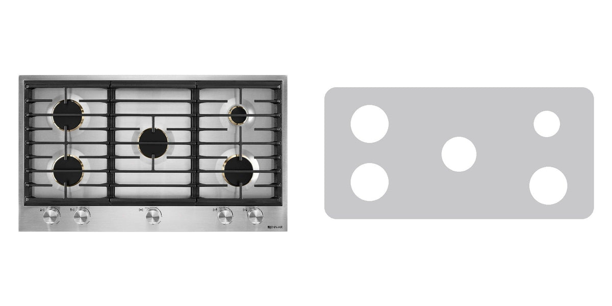 JennAir JGC3536GS gas cooktop liner - custom cut (silver)