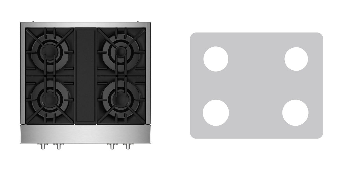 JennAir JGCP430HL / JGCP430HM gas cooktop liner - custom cut (silver)