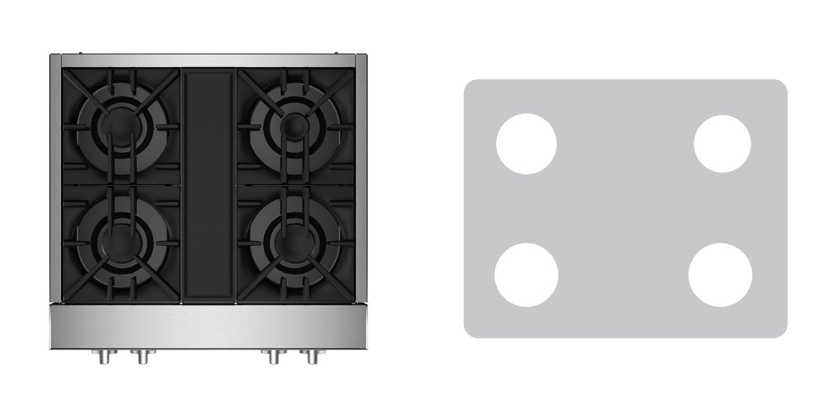 JennAir JGCP430HL / JGCP430HM gas cooktop liner - custom cut (silver)