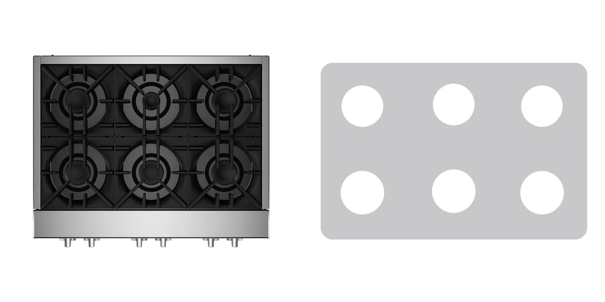 JennAir JGCP436HL / JGCP436HM gas cooktop liner - custom cut (silver)