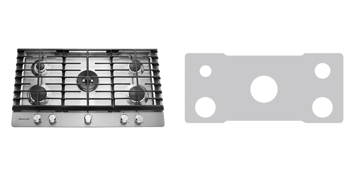 KitchenAid KCGS556ESS gas cooktop liner - custom cut (silver)