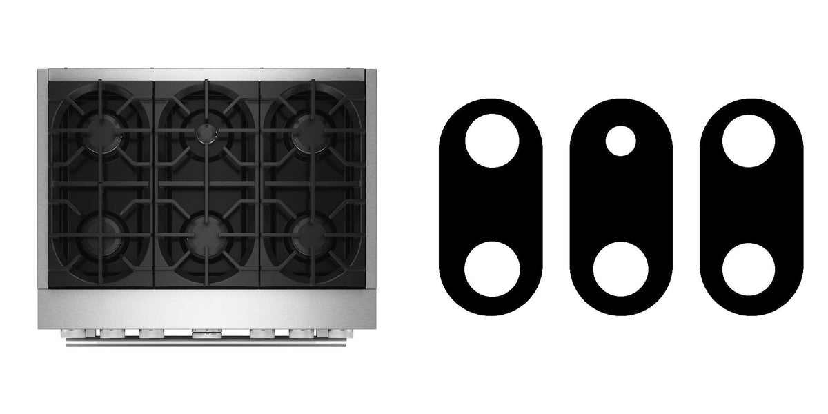 KitchenAid KFDS936SSS / KFDS936SBE / KFDS936SJP gas cooktop liner - custom cut (black)