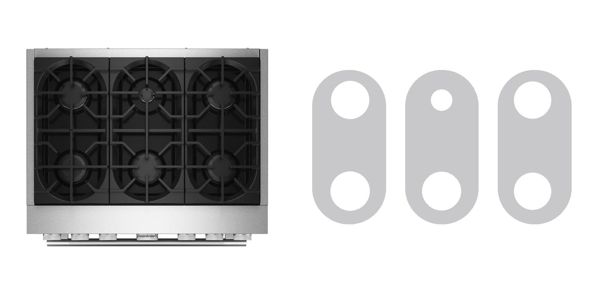 KitchenAid KFDS936SSS / KFDS936SBE / KFDS936SJP gas cooktop liner - custom cut (silver)