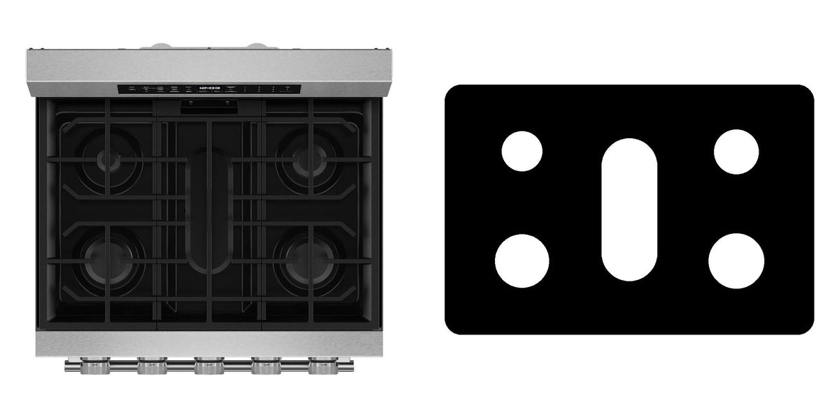 KitchenAid KFGS530SPS gas range liner - custom cut (black)