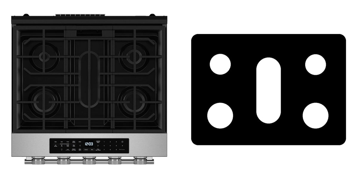 KitchenAid KSGS330SPS gas range liner - custom cut (black)