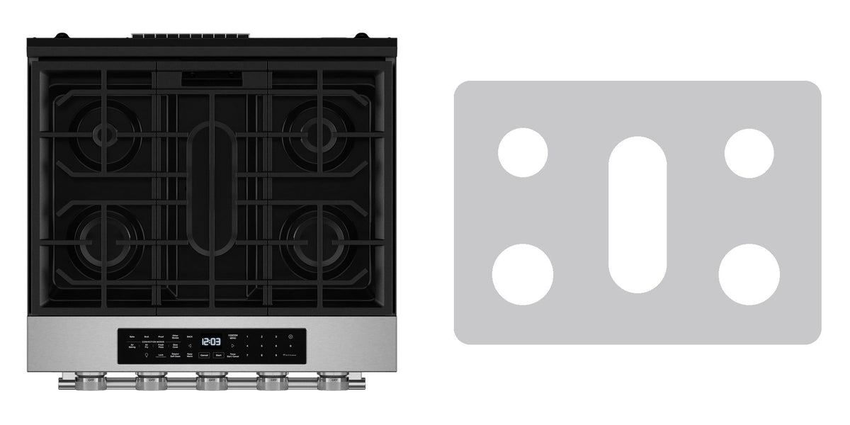 KitchenAid KSGS330SPS gas range liner - custom cut (silver)