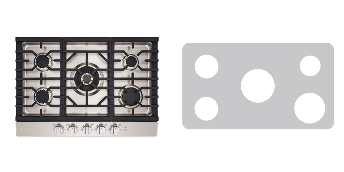 LG CBGU3039X gas cooktop liner - custom cut (silver)