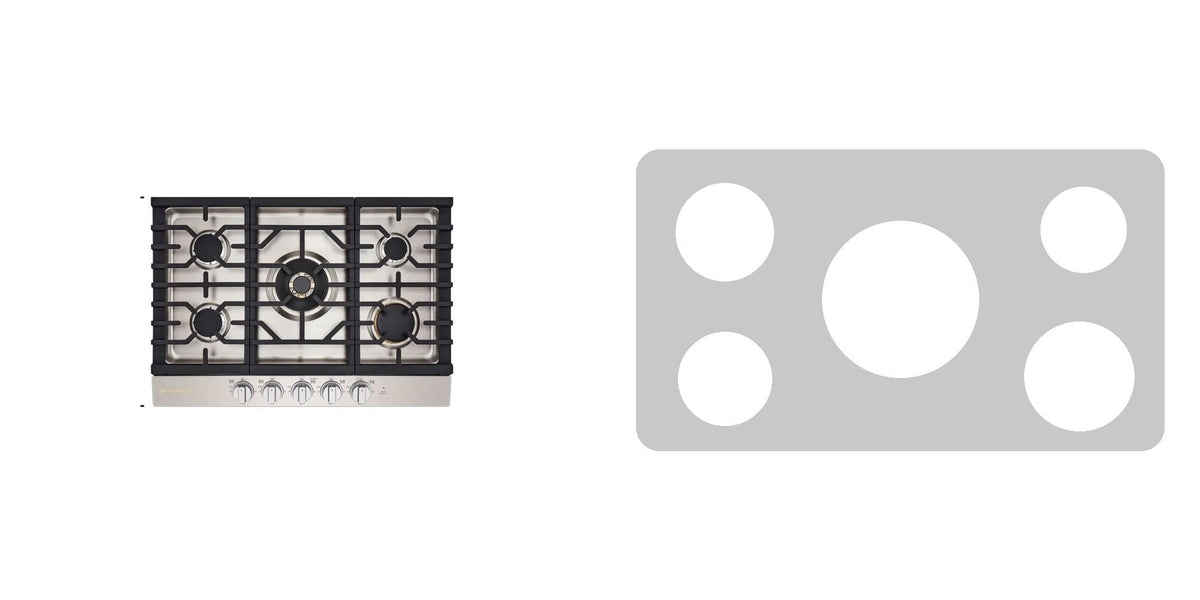 LG CBGU3039X gas cooktop liner - custom cut (silver)
