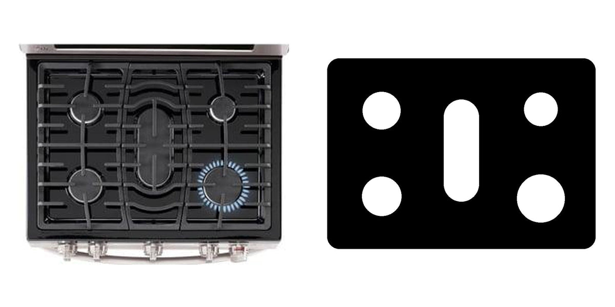 LG LDG3036ST gas range liner - custom cut (black)