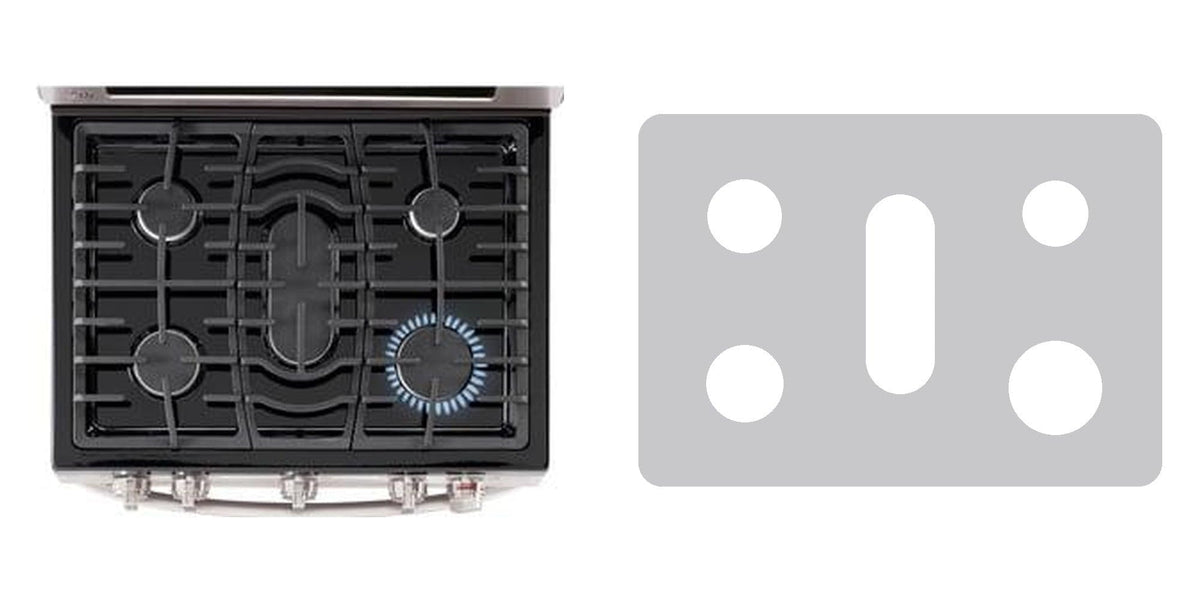 LG LDG3036ST gas range liner - custom cut (silver)