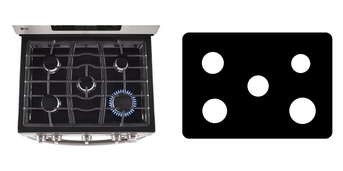 LG LDG3037ST gas range liner - custom cut (black)