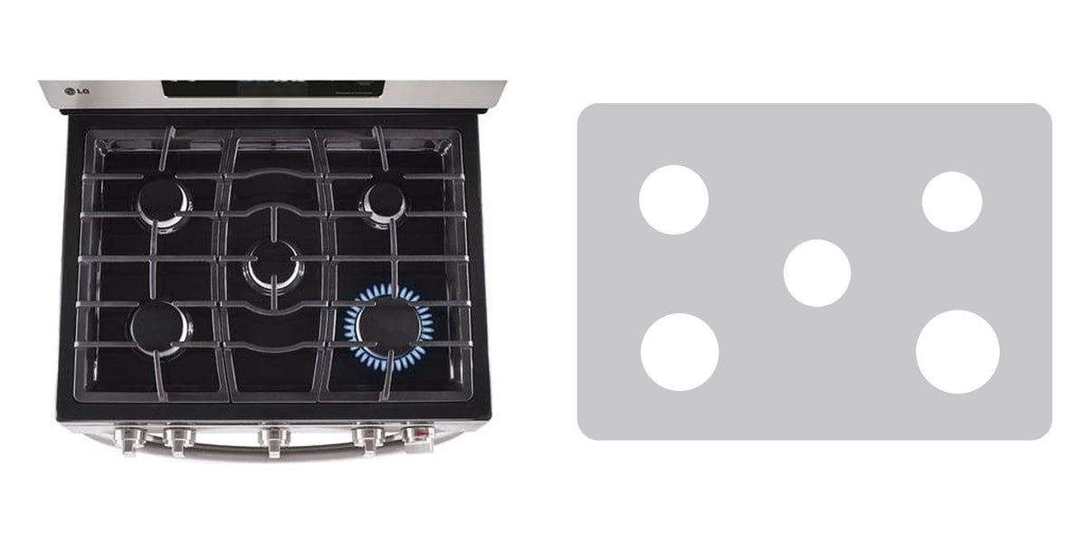 LG LDG3037ST gas range liner - custom cut (silver)