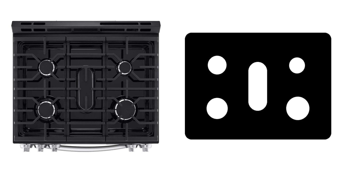LG LSGL5831F gas range liner - custom cut (black)