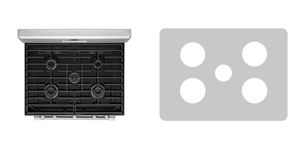 Maytag MGR8700DS / MGR8700DH / MGR8700DB / MGR8700DW gas range liner - custom cut (silver)