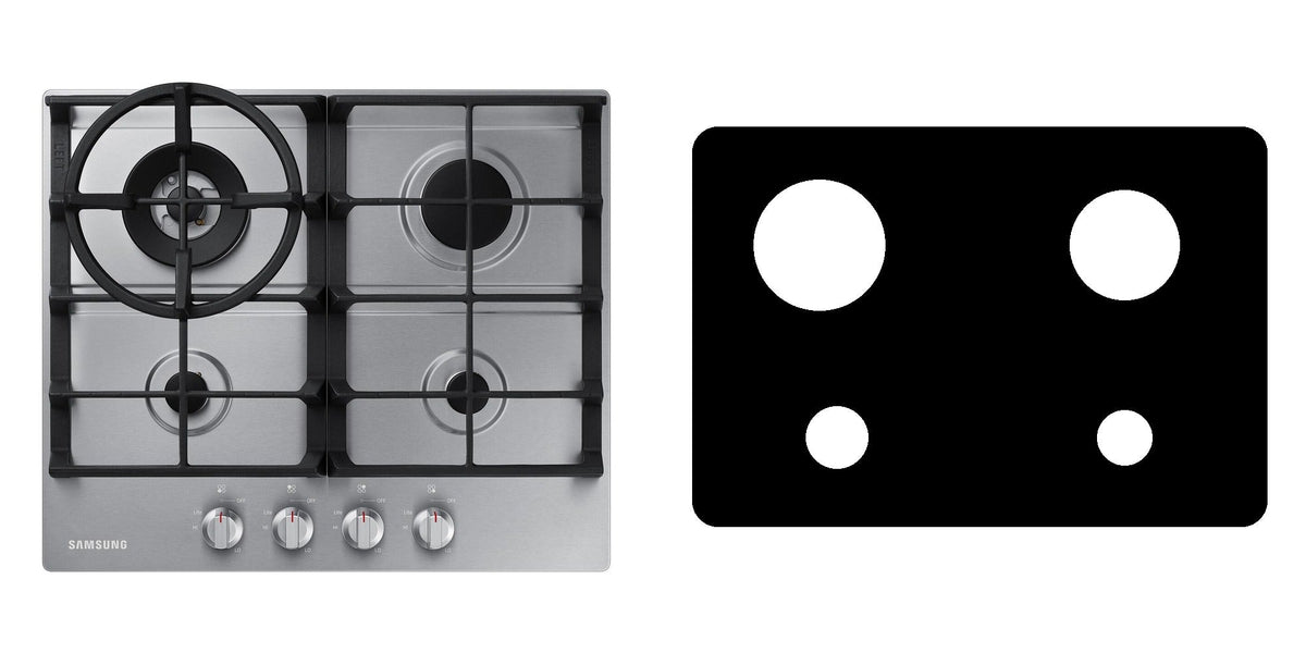 Samsung NA24T4230FS gas cooktop liner - custom cut (black)