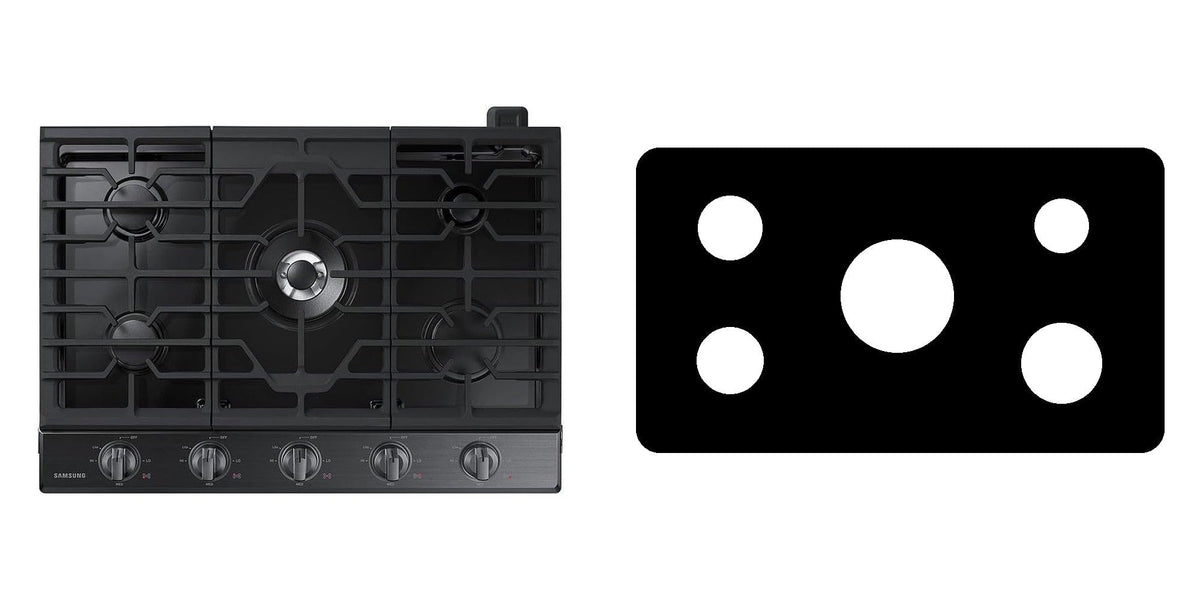 Samsung NA30K6550TS / NA30K7750TS / NA30K7750TG gas cooktop liner - custom cut (black)