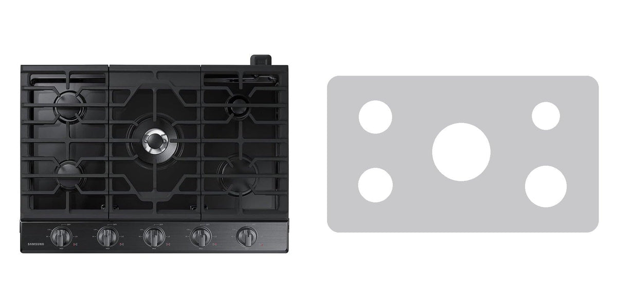 Samsung NA30K6550TS / NA30K7750TS / NA30K7750TG gas cooktop liner - custom cut (silver)
