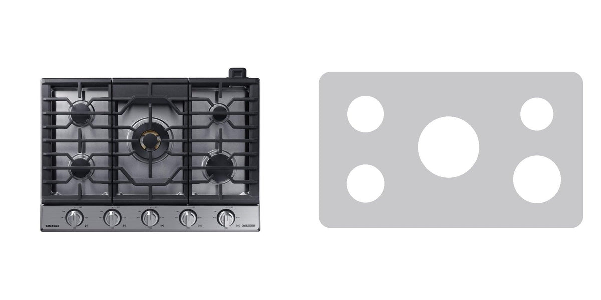 Samsung NA30M9750TS / NA30M9750TM gas cooktop liner - custom cut (silver)